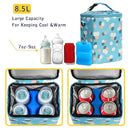 Breast Milk Cooler Bag with Ice Pack - Fits 4 Bottles Up to 9 Oz - Insulated Bag for Nursing Moms, Daycare, Travel by TinyTreasures Baby Boutique
