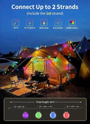 Brightown RGBW Outdoor String Lights, 58FT LED Patio Lights with Remote and Timer, Commercial Grade Waterproof Hanging Lights with 27 Shatterproof Bulbs(2 Spare) for Backyard Porch Garden Party Decor by GreenHaven Gardens
