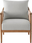 CHITA Braid Armchair, Modern Accent Chair for Living Room, Light Grey by CozyNest Decor