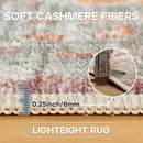 5x7 Area Rugs for Living Room Rug Washable: Modern Rug for Dining Room Bedroom Carpet Non Slip Low Pile 5 by 7 Indoor Abstract Nursery Home Office Red Brown by TinyTreasures Baby Boutique