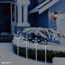 Alpine Corporation Holiday Décor Shooting Star Garden Stake with LED Lights, 4-Pack, Christmas Decoration by GreenHaven Gardens