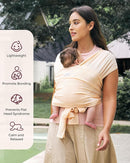 Momcozy Baby Carrier AirMesh - The Perfect Summer Sling for Newborns to Toddler 8-35 lbs - Cooling Fabric Baby Wrap, Lightweight, Ergonomic, and Easy to Wear, Light Beige by TinyTreasures Baby Boutique