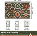 BEQHAUSE Dirt Trapper Door Mat 20" x 32", Non-Slip Entryway Rugs Washable, Floor Mat Stain Resistant and Absorbent Welcome Mat for Front Back Door, Muddy Wet Shoes & Paws, Boho Geometric Floral by CozyNest Decor