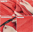 Bean Bag Chair for Adults 5FT,Soft Removable Cover for Teens/Girls Bedroom,Fluffy Giant Round Floor Beanbag Lounger Chairs (No Filler,Big Red) by CozyNest Decor