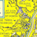 Vintage Map of Zion National Park, 1939