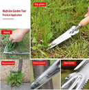 SOMOLUX Gardening Hand Weeder Tool Set, Multifunctional Garden Tools Stainless Steel with Wooden Handle for Garden Lawn Yard Planting Digging Measuring Pruning Cutting 2 Pack by GreenHaven Gardens