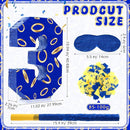 Number 3 Blue and Golden Rings Piñata for Kids Birthday Cartoon Theme Small Piñata with Blindfold Stick Confetti for Fiesta Cinco De Mayo Party Decor, 15.8 x 11 x 2.8 Inch by TinyTreasures Baby Boutique