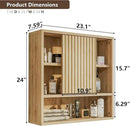 Bathroom Wall Cabinet Above Toilet Storage，Wall Mounted Storage with Adjustable Shelves, Space-Saving Modern Design for Bathroom & Laundry Room, Kitchen, Dining Room, Living Room by CozyNest Decor