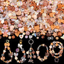 Assorted 170-230PCS Brown Acrylic Beads for Bracelet Making, Flower Bow Butterfly Candy GummyBear Aesthetic Bracelet Charms,Cute Beads for Jewelry Making DIY Necklace Keychain Phone Charm by TinyTreasures Baby Boutique
