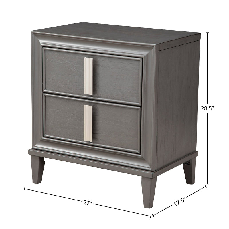 Lorraine Nightstand, Dark Grey