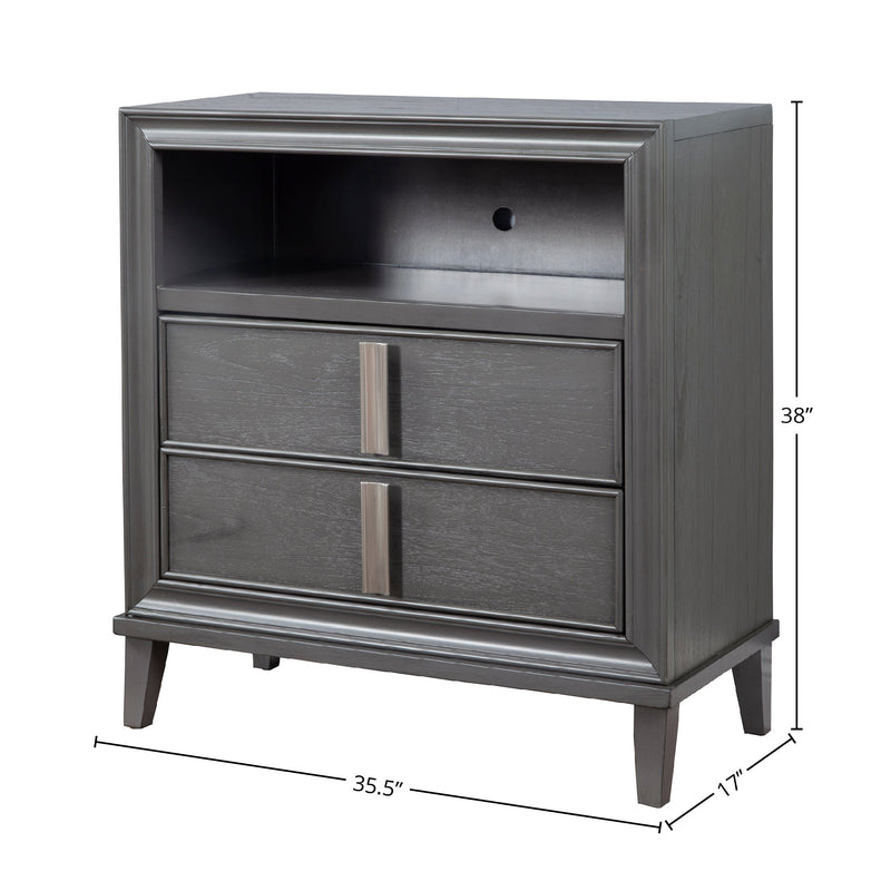 Lorraine Media Chest, Dark Grey