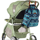 Wrangler Aztec Backpack Organized Daypack Travel Baby Bag with Stroller Strap and Side Bottle Pockets by TinyTreasures Baby Boutique