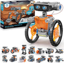 Sillbird Solar Robot Building Kit STEM Gift for Boys Aged 8-13, 15-in-1 DIY Science Educational Robotic Toy for Kids Teens Birthday, Powered by The Sun or Battery with 212 Pieces by TinyTreasures Baby Boutique