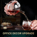Globe Whiskey Decanter Gift Set by Royal Reserve | Etched World Map Globe Decanter 29 oz 850 ml with Glasses for Bourbon, Liquor – Whiskey Gifts for Men Dad Boyfriend Husband by CozyNest Decor