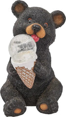The Roo - Black Bear Solar Light Figurine - Outdoor Waterproof Garden Statue - Animal Garden Decor Light - Solar Lantern for Outside - Housewarming Gifts - Patio, Yard, and Lawn by GreenHaven Gardens