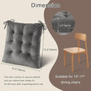 OVOV Chair Cushions for Dining Chairs Set of 6 Tufted Indoor Chair Pads with Ties Soft Square Seat Cushions for Kitchen Chairs 15.5"x15.5",Grey by CozyNest Decor