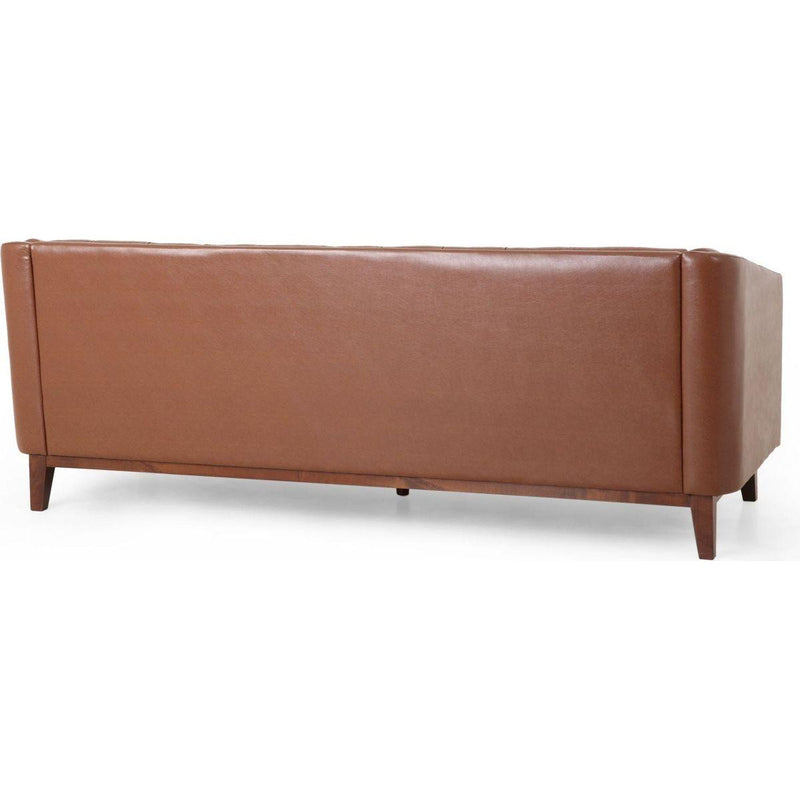 81" PU Sofa,Tufted Back,Solid Wood legs,Living Room and Study