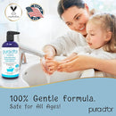 PURA D'OR Kids Wash (16oz x 2 = 32oz) All-in-One Gentle Cleanser - USDA Biobased, Sulfate-Free, Tear-Less, Hypoallergenic, Premium, Shampoo & Bubble Bath by TinyTreasures Baby Boutique