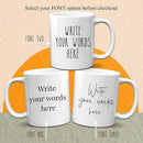 Custom Coffee Mug - Custom Mugs Design Your Own with Text, Name or Initials - Personalized Coffee Mug - Tazas Personalizadas 11 & 15 oz - Custom Gifts for Best Friend Woman, Him, Her, Mom, Dad by TinyTreasures Baby Boutique