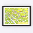 Vintage Map of Denison University, 1944