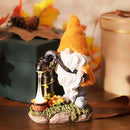 TERESA'S COLLECTIONS Fall Decor, Fall Gnomes Decor, Autumn Garden Gnomes Pumping Water with Solar Lights, Waterproof Resin Outdoor Fall Decor, Fall Gifts Outdoor/Indoor,9" by CozyNest Decor