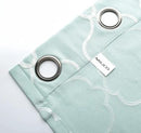MIUCO Moroccan Embroidered Semi Sheer Curtains Linen Look Grommet Panels for Bedroom 52 x 95 Inch 2 Panels, Subtle Green by CozyNest Decor