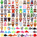 Zhanmai 100 Pcs Mini Plush Stuffed Animal Bulk Small Animal Toys Keychain Party Favors Easter Egg Stuff for Kids Birthday Valentine Carnival Classroom Prizes Gift Goodie Bag Filler(Ocean Style) by TinyTreasures Baby Boutique