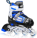 Adjustable Inline Skates for Kids, Teens, and Adults – ABEC-7 Bearings, PU Wheels, Comfortable Fit, for Indoor and Outdoor Skating by TinyTreasures Baby Boutique