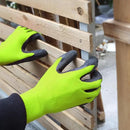 Evridwear Crinkle Latex Rubber Hand Coated Safety Work Gloves for Men Women General Multi Use Construction Warehouse Gardening Assembly Landscaping (Medium,12 Pairs Pack) by GreenHaven Gardens