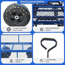 Heavy Duty 480 Lbs Capacity Mesh Steel Garden Cart Folding Utility Wagon with Removable Sides (Blue) by GreenHaven Gardens