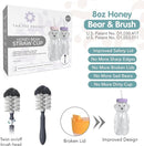 Honey Bear Straw Cup for Babies, 8oz Honey BearCup with Bottle Brush, 2-Pack Improved Lid Therapy Learning Honeybear Straw Cup for Baby, Blizzard & Creamsicle by TinyTreasures Baby Boutique