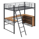 Loft Bed & 3 Layers Of Shelves And L-Shaped Desk by Unique Piece Furniture