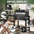 Charcoal Grills, Large Outdoor BBQ Grill Offset Smoker with Side Table Heavy Duty Outside Barbecue Grills Cooking Backyard Patio (Enamel Grill Grate) by GreenHaven Gardens