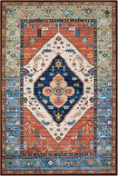 Lahome Boho 2x3 Washable Kitchen Rugs, Throw Non-Slip Backing Small Door Rug for Entryway Low-Profile Inside Door Mats, Oriental Indoor Doormat Carpet for Entrance Bathroom Laundry Living Room, Rust by TinyTreasures Baby Boutique