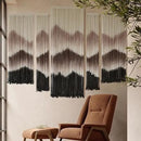 IOWER Large Macrame Wall Hanging Mountain Handmade Brown Dip-Dyed Boho Wall Decor 5Pcs Art Wall Decor for Bedroom Living Room Fiber Art Tapestry by CozyNest Decor