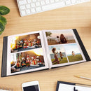 Photo Album Self Adhesive Pages for 4x6 5x7 8x10 Pictures Scrapbook Magnetic Photo Albums with Sticky Pages Books with A Metallic Pen for Baby Wedding Family 11x10.6 Black 40 Pages by TinyTreasures Baby Boutique