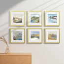 Vittanly 12x12 Picture Frames Set of 9, Shatter Resistant Plexiglass, Display 8x8 Pictures with Mat or 12x12 without Mat, Photo Frames for Wall Mount, Engineered Wood, Gold by CozyNest Decor