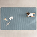 Comfy Cubs Rectangle Kids Play Mat - Large 60 x 96 inches Soft Quilted Baby Floor Mat with Non-Slip Bottom - Plush Design for Toddlers' Playtime and Relaxation - Comfortable and Durable - Pacific Blue by TinyTreasures Baby Boutique