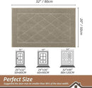BEQHAUSE Dirt Trapper Door Mat 20" x 32", Doormat Non-Slip Entryway Rugs Washable, Dog Door Mat Stain Resistant and Absorbent Welcome Floor Mat for Front Back Door, Muddy Wet Shoes & Paws, Beige by CozyNest Decor