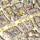 Vintage Map of Oxford, England 1936