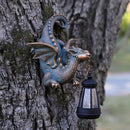 Dragon Solar Garden Statue - Gothic Outdoor Wall Hanging Decor with Solar Light, Fantasy Dragon Figurine for Patio, Yard, or Tree - Unique Whimsical Gift for Adults, Men & Women by GreenHaven Gardens