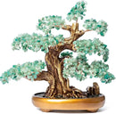 Green Aventurine Gemstone Crystal Bonsai Tree of Life Large Feng Shui Money Chakra Tree for Luck and Wealth Desk Decoration(1,251 Gem Count) by GreenHaven Gardens