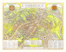 Vintage Map of Cambridge, England 1929