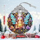 Fairy Stained Glass Suncatcher, Jocidea Fairy Ornament, Fairy Christmas Ornament, Holidays Ornaments, Christmas Tree Ornament, Fairy Decor, Gifts for Fairy Lovers by GreenHaven Gardens