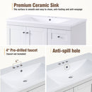 Shaker Free Standing Bathroom Vanity Cabinet & Sink, Soft Close Drawers, Soft Close Doors by HouseOfZazla