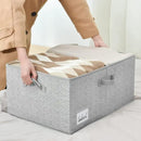 GRANNY SAYS Fabric Storage Bin with Lid, Decorative Storage Box, Extra Large Storage Baskets, Closet Organizer, Gray, 1-Pack by CozyNest Decor