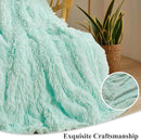 XeGe Luxury Faux Fur Throw Blanket, Aqua Soft 50x60 Fluffy Blanket Throw, Shaggy Plush Decorative Couch Blanket, Cute Furry Throw Holidy Fuzzy Lap Blanket for Kids Women Men Teen Girls Aqua Green by CozyNest Decor