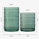 Hobnail Drinking Glasses Pastel Colored Beaded Drinking | Set of 12