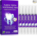 Teeth Whitening Pen 6 Pack, Professional Purple Teeth Whitening Gel for Rapid Stain Removal, No Sensitivity Formula for Sensitive Teeth, Mint Fresh Breath by CozyNest Decor