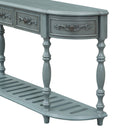 52"Modern and Contemporary Curved Console Table Sofa Table Entryway Table for Hallway Living Room Bedroom with 4 Drawers and 1 Shelf